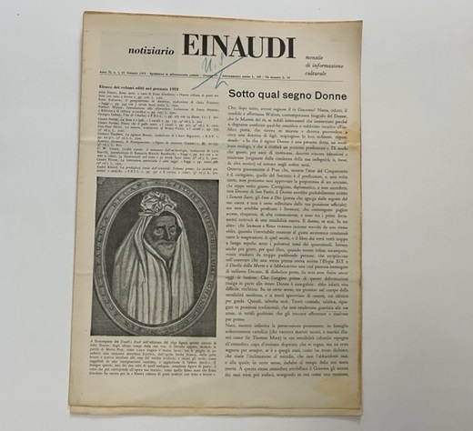 Notiziario Einaudi. Mensile di informazione culturale, anno II, n. 1, 31 Gennaio 1953